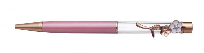 フラワークリップボールペン　ピンク　5本セット　ピンク